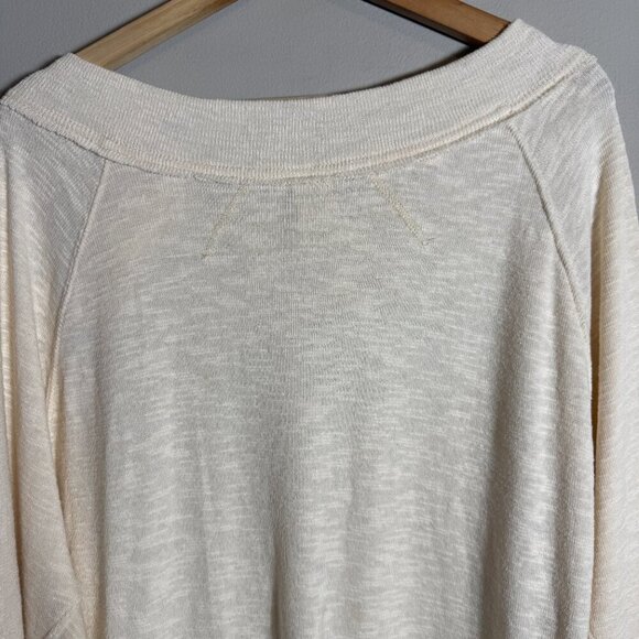 Free People We the Free Don't Forget Me Top Womens Medium Ivory Long Sleeve Boho - Picture 12 of 16